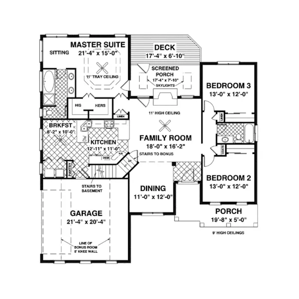 Traditional House Plan First Floor - Kendrick Mill Craftsman Home 013D-0180 - Search House Plans and More