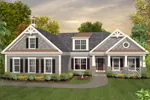 Traditional House Plan Front of Home - Kendrick Mill Craftsman Home 013D-0180 - Search House Plans and More