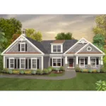 Traditional House Plan Front of Home - Kendrick Mill Craftsman Home 013D-0180 - Search House Plans and More