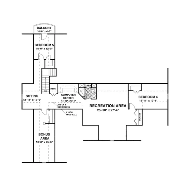 Waterfront House Plan Bonus Room - Corinth Country Home 013D-0181 - Search House Plans and More