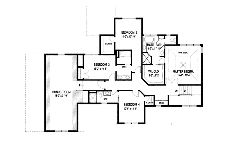 Craftsman House Plan Second Floor - Verona Grove Craftsman Home 013D-0188 - Shop House Plans and More
