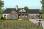 Country House Plan Front of Home - Koch Creek Country Home 013D-0198 - Search House Plans and More