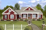 Ranch House Plan Front of Home - Cricket Creek Country Home 013D-0201 - Search House Plans and More