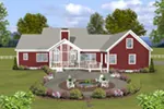 Farmhouse Plan Rear Photo 01 - Cricket Creek Country Home 013D-0201 - Search House Plans and More