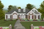 Craftsman House Plan Front of Home - Dewberry Falls Ranch Home 013D-0202 - Search House Plans and More