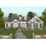 Ranch House Plan Front of House 013D-0202