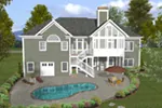 Craftsman House Plan Rear Photo 01 - Dewberry Falls Ranch Home 013D-0202 - Search House Plans and More