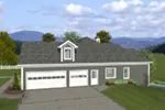 Craftsman House Plan Side View Photo 01 - Dewberry Falls Ranch Home 013D-0202 - Search House Plans and More