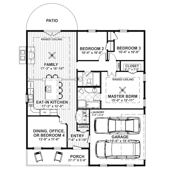 Craftsman House Plan First Floor - Endicott Bay Craftsman Home 013D-0203 - Shop House Plans and More