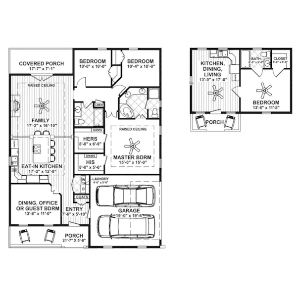 Country House Plan First Floor - Highlands Grove Craftsman 013D-0204 - Shop House Plans and More