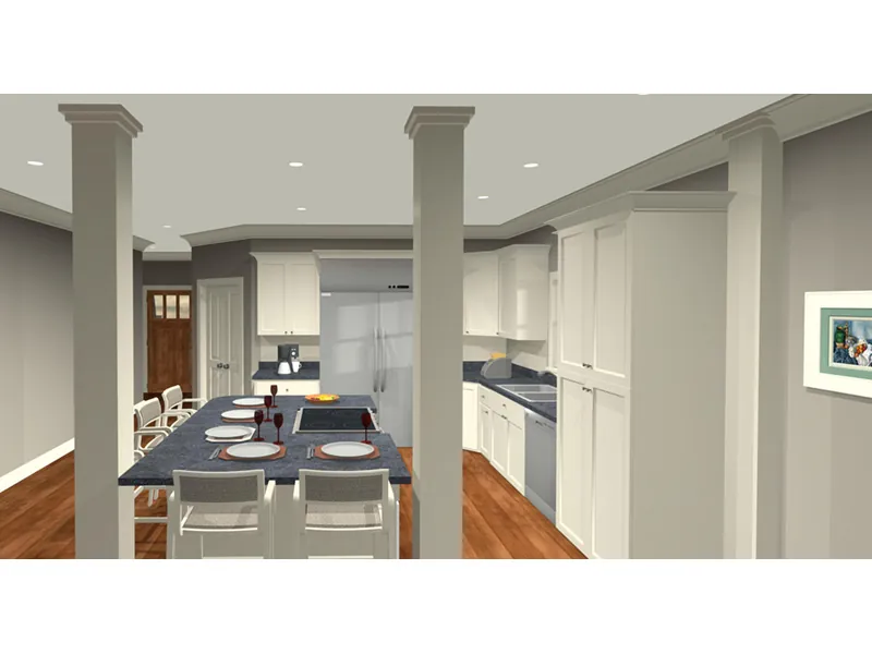 Ranch House Plan Kitchen Photo 02 - Highlands Grove Craftsman 013D-0204 - Shop House Plans and More