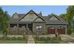 Rustic House Plan Front of Home - Whitfield Lane Ranch Home 013D-0205 - Shop House Plans and More