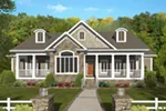 Ranch House Plan Front of House 013D-0206