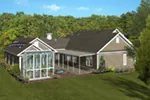 Southern House Plan Side View Photo 01 - Dansby Country Ranch Home 013D-0206 - Search House Plans and More