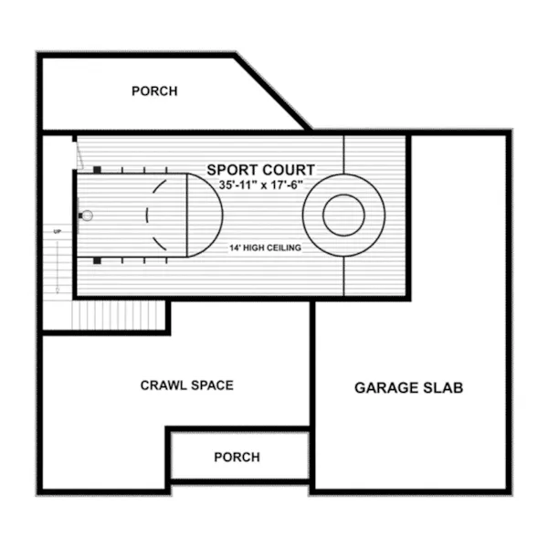 Country House Plan Basement Floor - Doe Ridge Craftsman Home013D-0207 - Shop House Plans and More