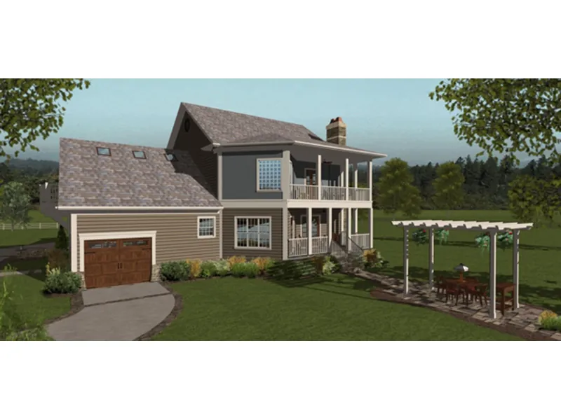 Traditional House Plan Rear Photo 01 - Doe Ridge Craftsman Home013D-0207 - Shop House Plans and More