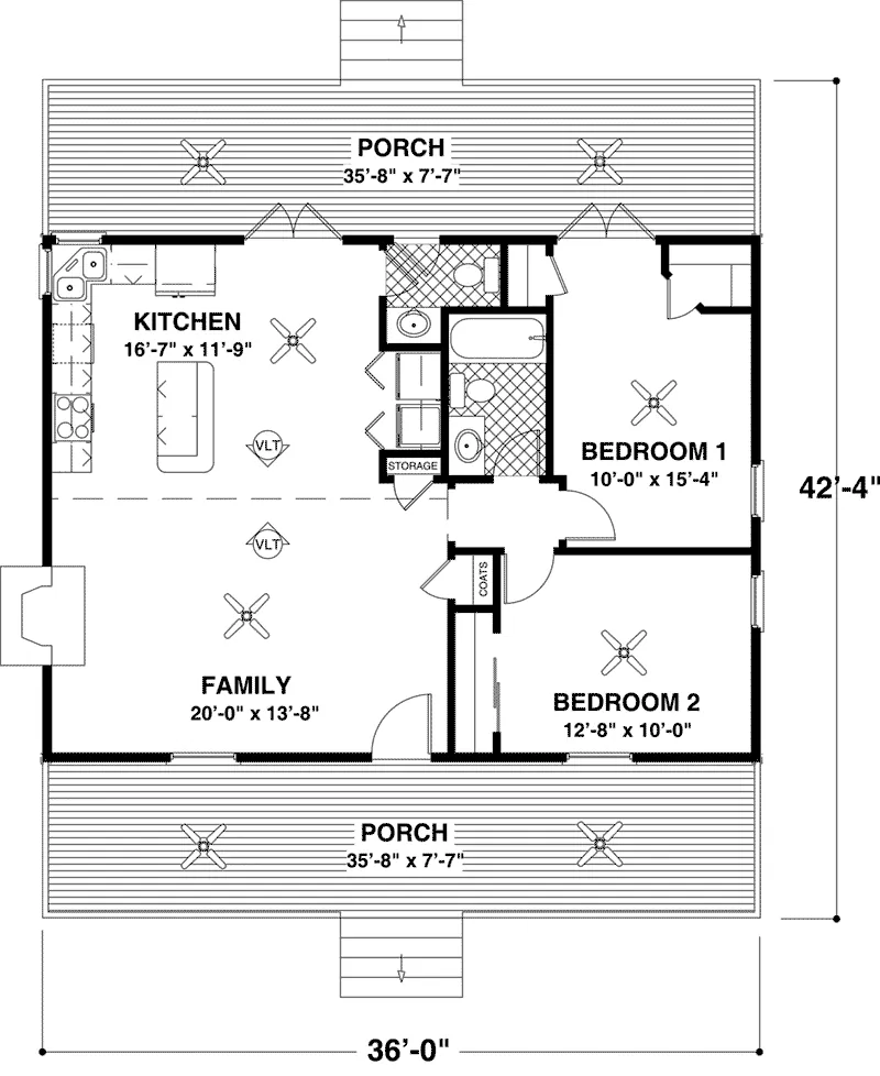 Country House Plan First Floor - Edison Bend Country Home 013D-0208 - Search House Plans and More