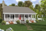 Ranch House Plan Front of House 013D-0208
