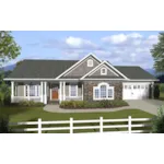 Ranch House Plan Front of House 013D-0209