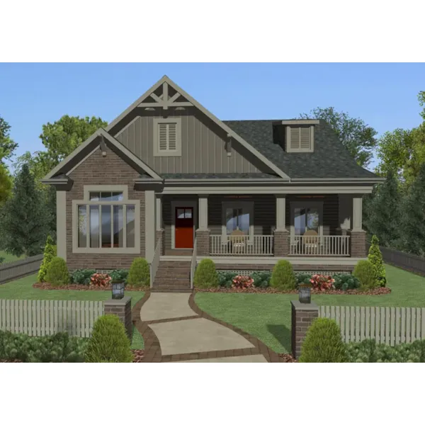 Country House Plan Front of Home - Laughlin Run Craftsman Cottage 013D-0210 - Shop House Plans and More