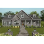 Ranch House Plan Front of House 013D-0214