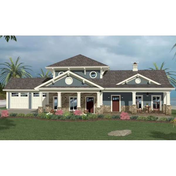 Country House Plan Front of Home - Surfside Coastal Home 013D-0215 - Shop House Plans and More