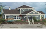 Beach & Coastal House Plan Rear Photo 01 - Surfside Coastal Home 013D-0215 - Shop House Plans and More