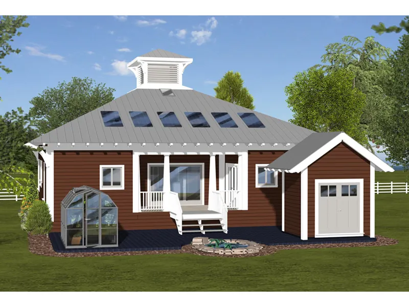 Ranch House Plan Rear Photo 01 - Eco Box Green Home 013D-0216 - Search House Plans and More
