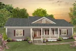 Traditional House Plan Front of Home - Somerset Hill Ranch Home 013D-0219 - Shop House Plans and More