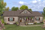 Lake House Plan Front of Home - Larkspur Lane Ranch Home 013D-0220 - Shop House Plans and More