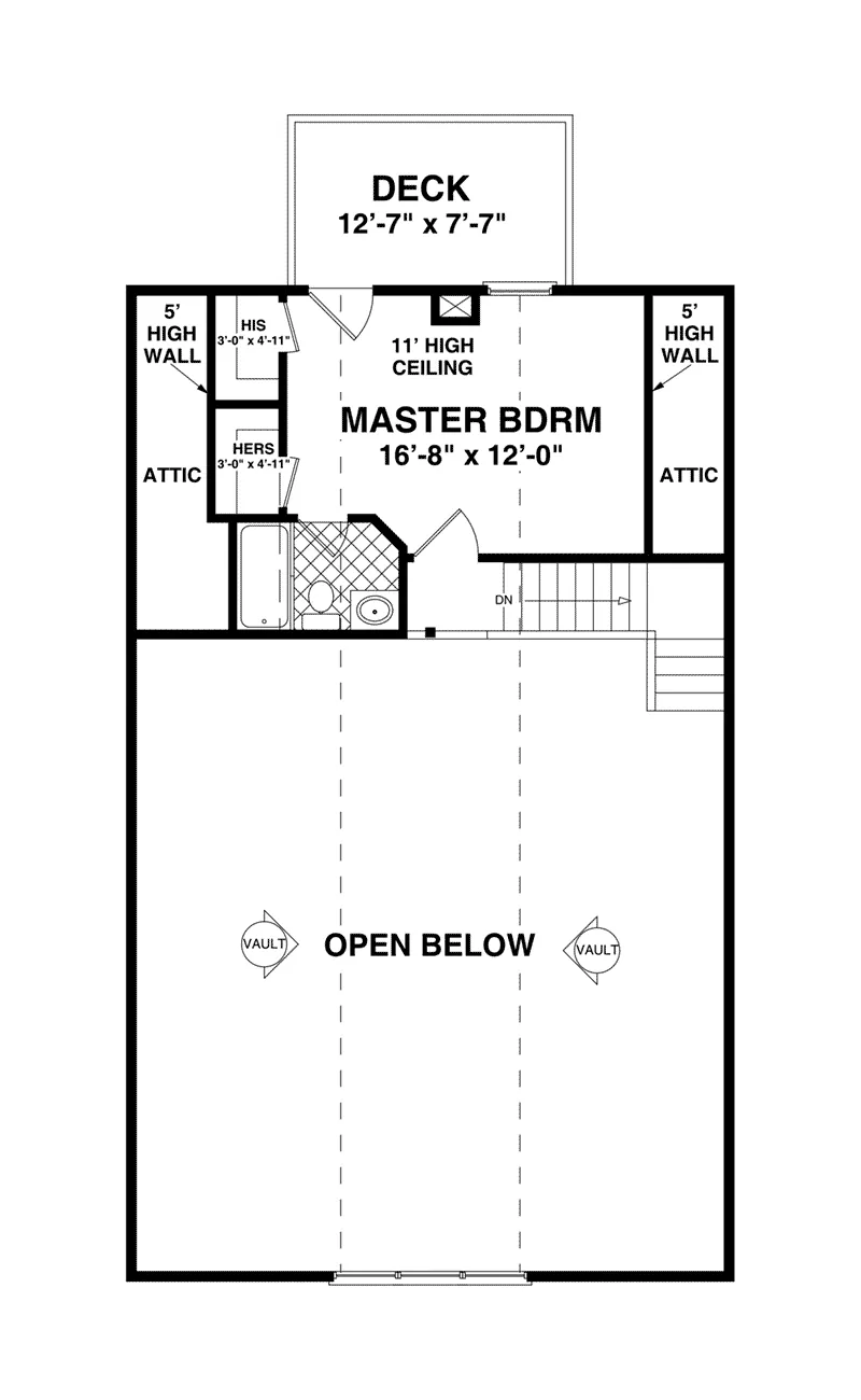 Bungalow House Plan Second Floor - Mountain Laurel Vacation Home 013D-0221 - Shop House Plans and More