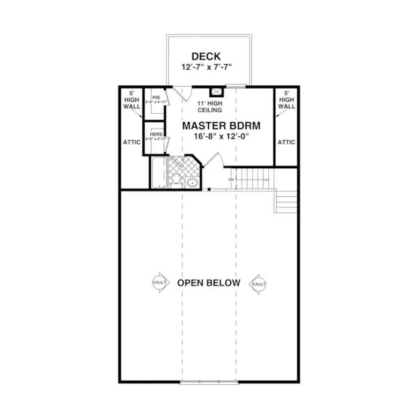 Craftsman House Plan Second Floor - Mountain Laurel Vacation Home 013D-0221 - Shop House Plans and More