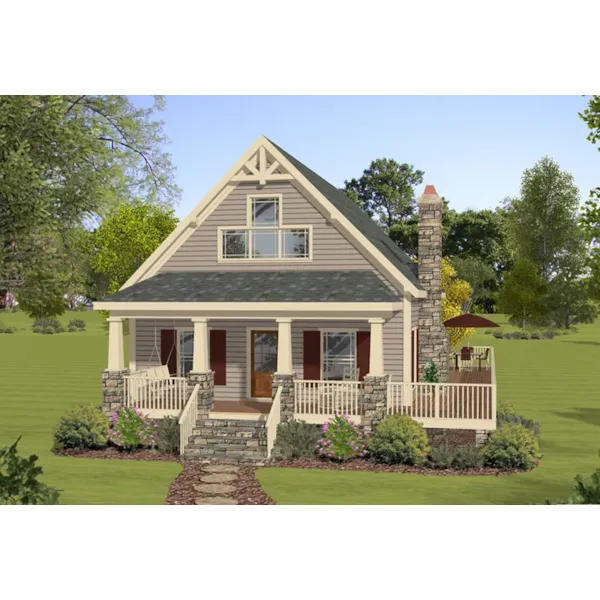 Craftsman House Plan Front of Home - Mountain Laurel Vacation Home 013D-0221 - Shop House Plans and More