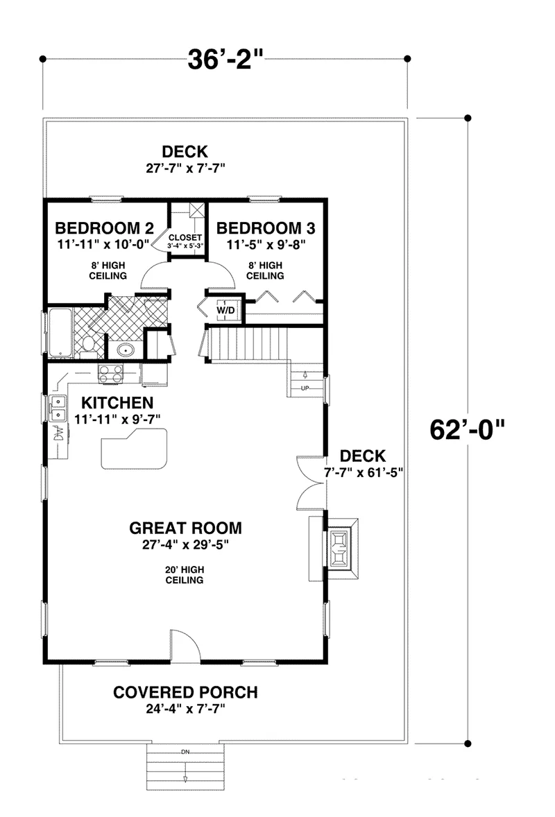 Lake House Plan Lower Level Floor - Mountain Laurel Vacation Home 013D-0221 - Shop House Plans and More