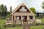 Vacation House Plan Front Photo 01 - Saddle Valley Country Bungalow 013D-0222 - Shop House Plans and More