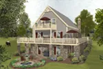 Vacation House Plan Rear Photo 01 - Saddle Valley Country Bungalow 013D-0222 - Shop House Plans and More