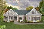 Front of Home - Bedford Bay Ranch Home 013D-0224 - Search House Plans and More