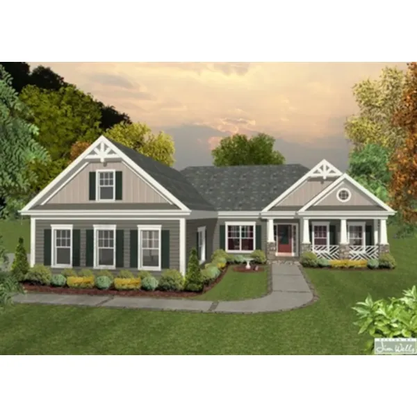 Front of Home - Roanoake Hill Multi Level Home 013D-0225 - Shop House Plans and More