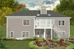 Waterfront House Plan Rear Photo 01 - Maplecrest Ranch Home 013D-0226 - Shop House Plans and More