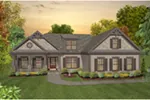 Vacation House Plan Front of Home - Fincastle Hill Ranch Home 013D-0227 - Search House Plans and More