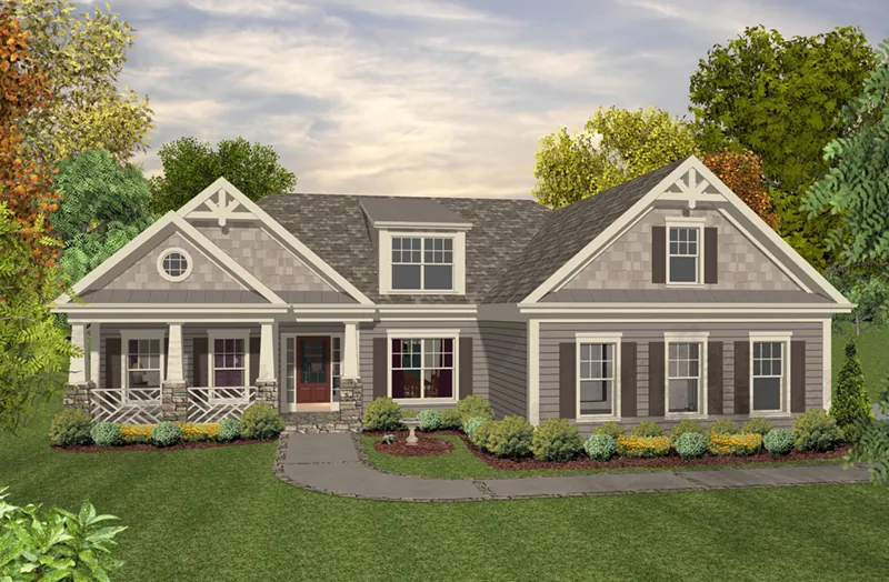 Southern House Plan Front of Home - Madison Lane One-Story Home 013D-0229 - Shop House Plans and More