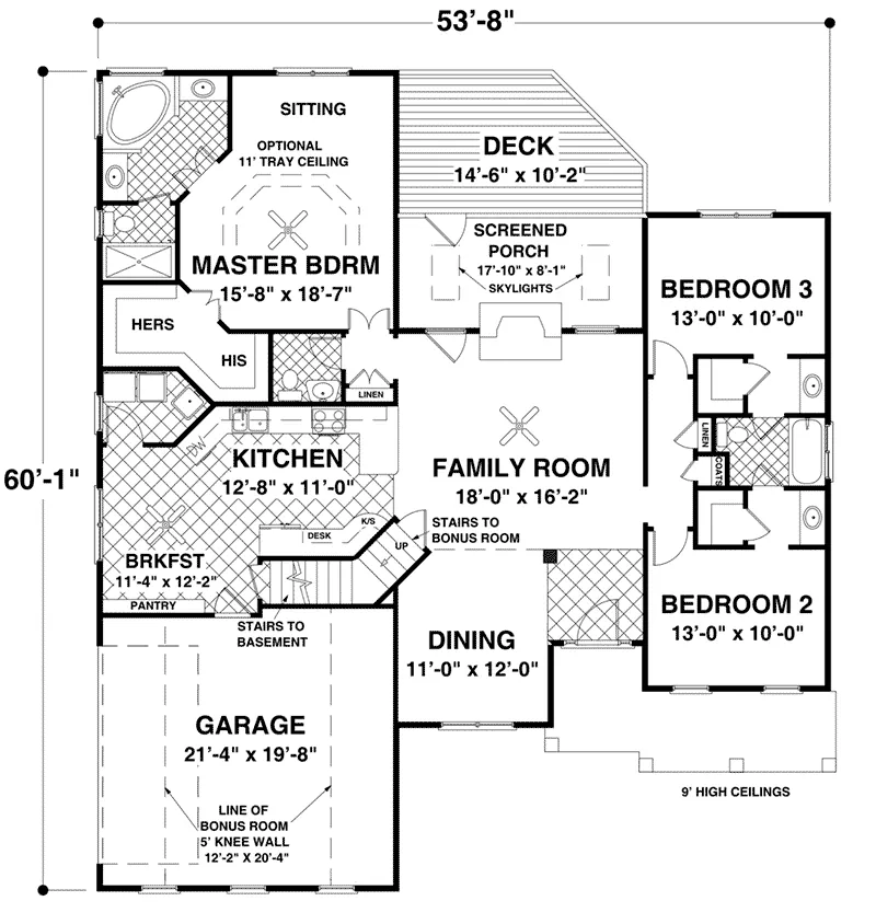 Craftsman House Plan First Floor - Falls Church Arts And Crafts Home 013D-0230 - Search House Plans and More