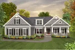 Waterfront House Plan Front of Home - Falls Church Arts And Crafts Home 013D-0230 - Search House Plans and More