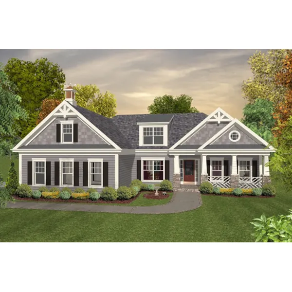 Vacation House Plan Front of Home - Falls Church Arts And Crafts Home 013D-0230 - Search House Plans and More