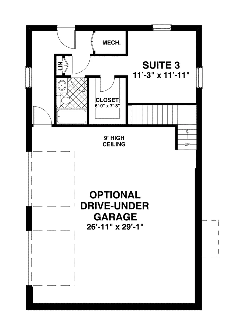 Vacation House Plan Lower Level Floor - Chesnut Ridge Bay 013D-0231 - Search House Plans and More
