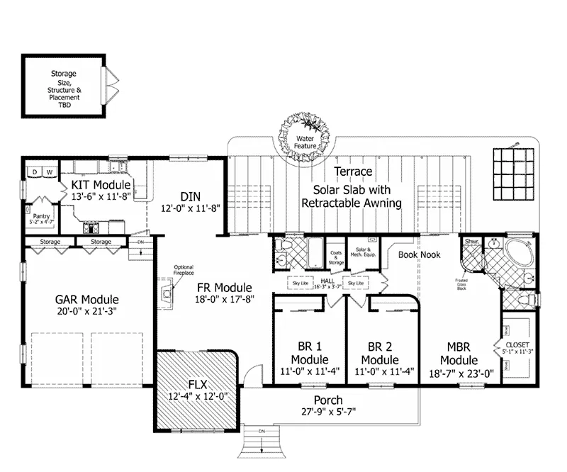 First Floor - Casa Verde Green Home 013D-0232 - Search House Plans and More