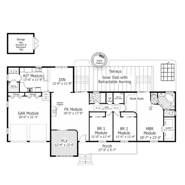 First Floor - Casa Verde Green Home 013D-0232 - Search House Plans and More