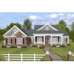 Country House Plan Front of Home - Kempsville One-Story Home 013D-0235 - Search House Plans and More