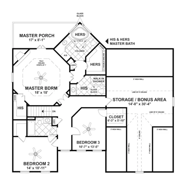 Second Floor - October Place Country French Home 013D-0238 - Shop House Plans and More