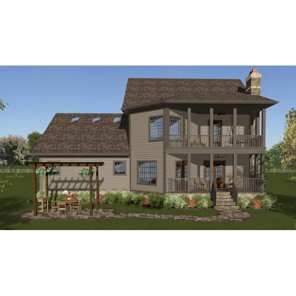 Rear Photo 01 - October Place Country French Home 013D-0238 - Shop House Plans and More